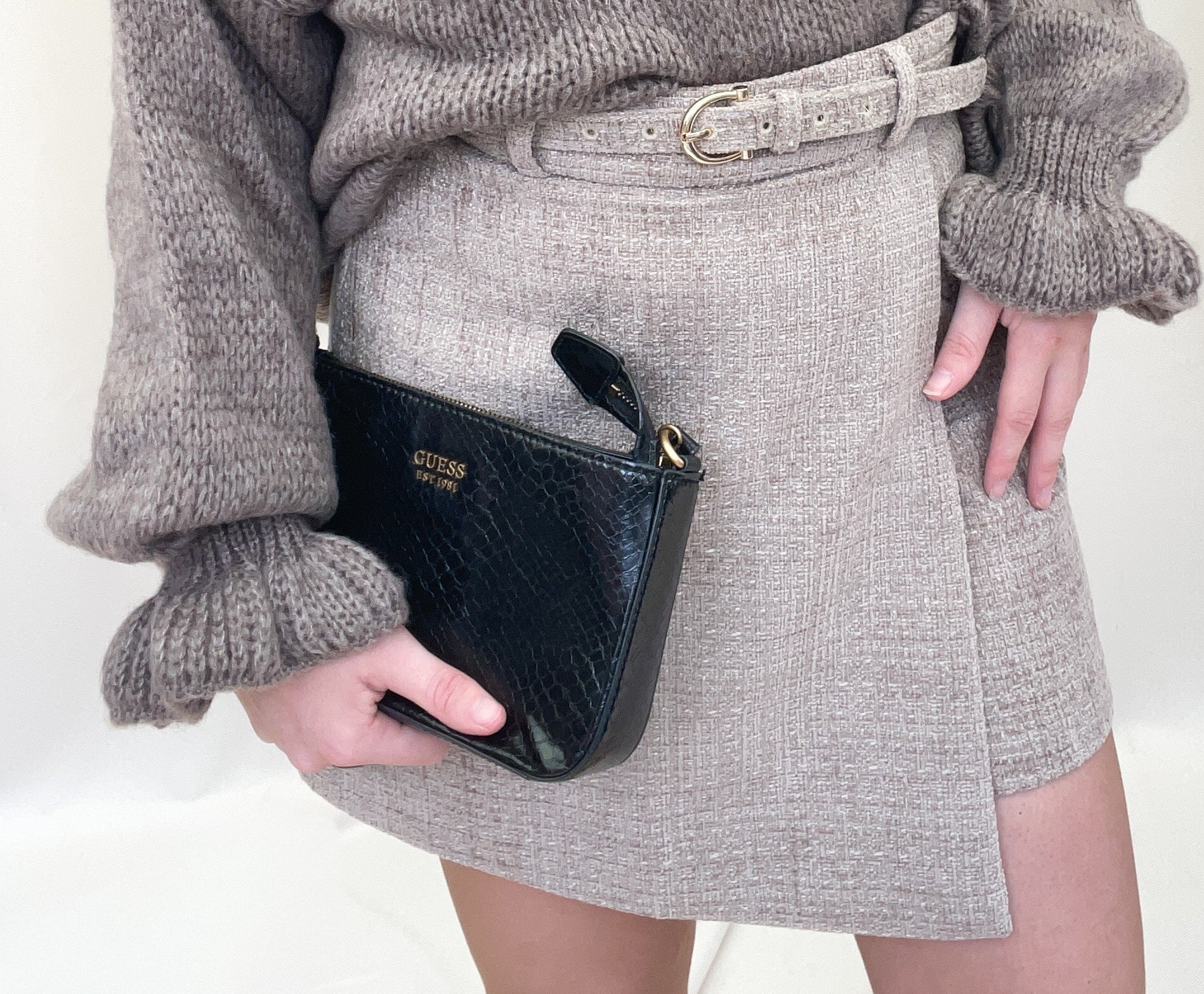 Taupe Belt Short